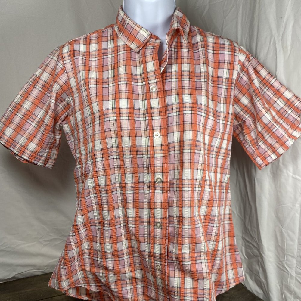 Vintage Women's Blouse Deadstock Women's Vintage 14 Short Sleeve Dress Shirt